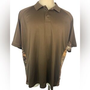 Red Head Brown Realtree Camo Short Sleeve Polo Shirt Men’s 3XL